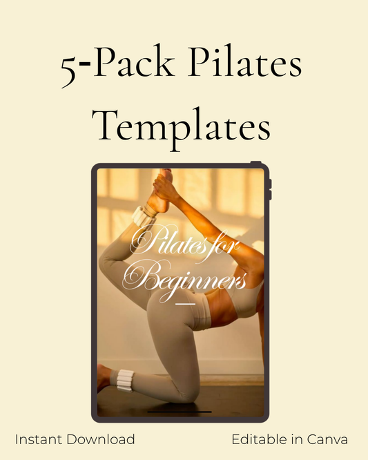 5‑Pack Pilates & Gym Canva Templates