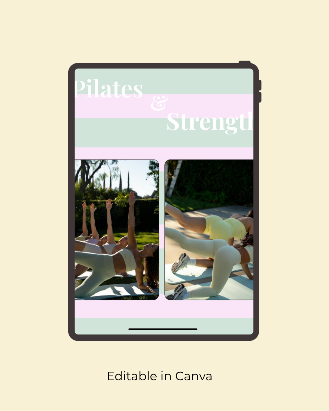 5‑Pack Pilates & Gym Canva Templates