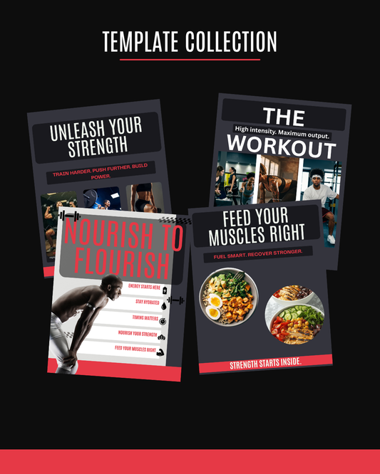 Fitness Template Pack – Canva Editable Digital Download